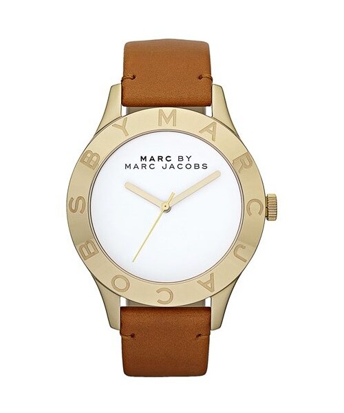 Marc by Marc Jacobs（マークバイマークジェイコブス）の「MARC BY MARC JACOBS 'Large Blade' Leather Strap Watch, 40mm（アナログ腕時計・レディース・Tan）」の2枚目の写真