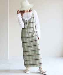 SLOBE IENA | チェックニットキャミワンピース◆(ワンピース/ドレス)