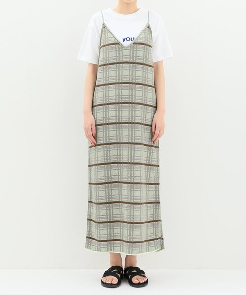 SLOBE IENA（スローブイエナ）の「チェックニットキャミワンピース◆（ワンピース/ドレス・グリーン/(030)/フリー/在庫あり）」の16枚目の写真