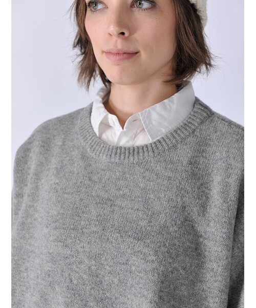 Rinajour（リナジュール）の「Rinajour/Bigニット（トップス・レディース・BLACK/GREY/GREEN・F）」の7枚目の写真