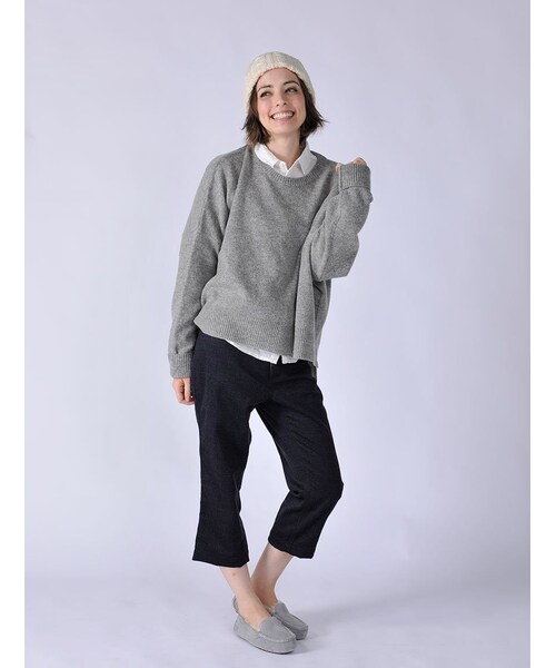 Rinajour（リナジュール）の「Rinajour/Bigニット（トップス・レディース・BLACK/GREY/GREEN・F）」の4枚目の写真