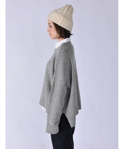 Rinajour（リナジュール）の「Rinajour/Bigニット（トップス・レディース・BLACK/GREY/GREEN・F）」の5枚目の写真