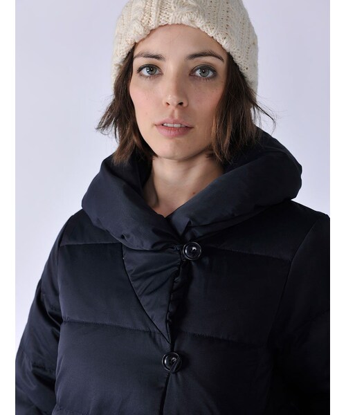 Rinajour（リナジュール）の「Rinajour/ショールカラーダウン（ジャケット/アウター・レディース・L/GREY/NAVY・1/2）」の15枚目の写真