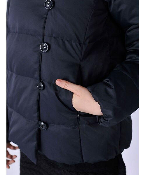 Rinajour（リナジュール）の「Rinajour/ショールカラーダウン（ジャケット/アウター・レディース・L/GREY/NAVY・1/2）」の16枚目の写真