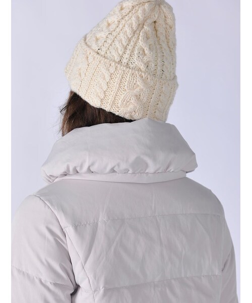 Rinajour（リナジュール）の「Rinajour/ショールカラーダウン（ジャケット/アウター・レディース・L/GREY/NAVY・1/2）」の8枚目の写真