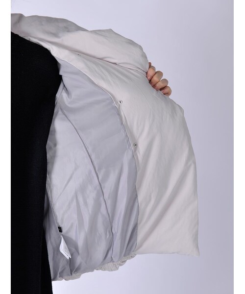 Rinajour（リナジュール）の「Rinajour/ショールカラーダウン（ジャケット/アウター・レディース・L/GREY/NAVY・1/2）」の5枚目の写真