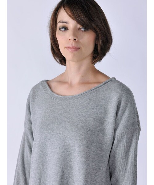 Rinajour（リナジュール）の「ウール裏毛+ニットOP（ワンピース/ドレス・レディース・GREY/CHARCOL/NAVY・F）」の5枚目の写真