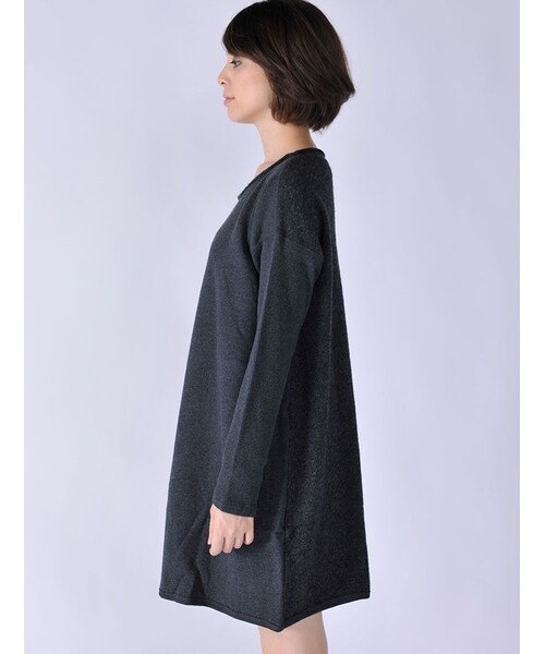 Rinajour（リナジュール）の「ウール裏毛+ニットOP（ワンピース/ドレス・レディース・GREY/CHARCOL/NAVY・F）」の19枚目の写真