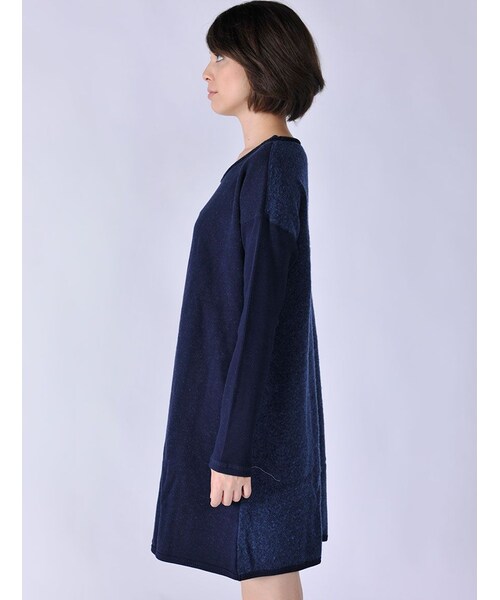 Rinajour（リナジュール）の「ウール裏毛+ニットOP（ワンピース/ドレス・レディース・GREY/CHARCOL/NAVY・F）」の11枚目の写真