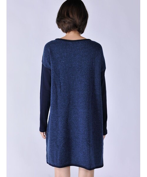 Rinajour（リナジュール）の「ウール裏毛+ニットOP（ワンピース/ドレス・レディース・GREY/CHARCOL/NAVY・F）」の12枚目の写真