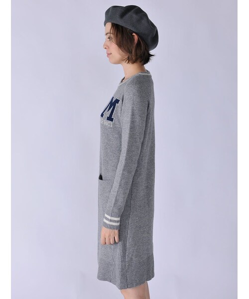 Rinajour（リナジュール）の「Rinajour/レタードニットOP（ワンピース/ドレス・レディース・GREY/ENJI/NAVY・F）」の3枚目の写真