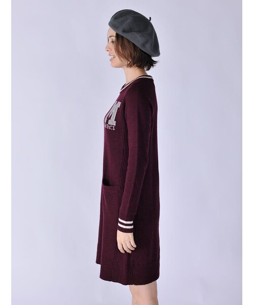 Rinajour（リナジュール）の「Rinajour/レタードニットOP（ワンピース/ドレス・レディース・GREY/ENJI/NAVY・F）」の17枚目の写真