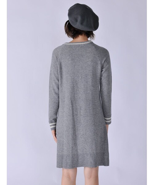 Rinajour（リナジュール）の「Rinajour/レタードニットOP（ワンピース/ドレス・レディース・GREY/ENJI/NAVY・F）」の4枚目の写真