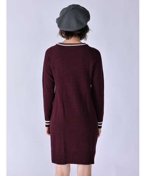 Rinajour（リナジュール）の「Rinajour/レタードニットOP（ワンピース/ドレス・レディース・GREY/ENJI/NAVY・F）」の18枚目の写真