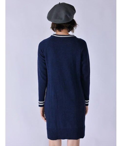 Rinajour（リナジュール）の「Rinajour/レタードニットOP（ワンピース/ドレス・レディース・GREY/ENJI/NAVY・F）」の11枚目の写真