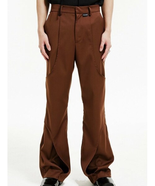 ESC STUDIO（イーエスシースタジオ）の「【ESC STUDIO】Line boots cut pants（スラックス・レディース・ブラック/ブラウン・フリー）」の2枚目の写真