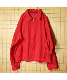 --（--）の「70s 80s USA製 Sears スイングトップ コットン ジャケット レッド メンズL シアーズ アメリカ古着（ブルゾン）」