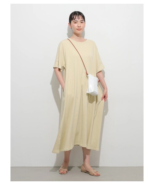 AMERICAN HOLIC（アメリカンホリック）の「テレコクルーネックカットワンピース（ワンピース/ドレス・チャコールグレー/グレーベージュ/ブラウン/イエロー・M/L）」の14枚目の写真