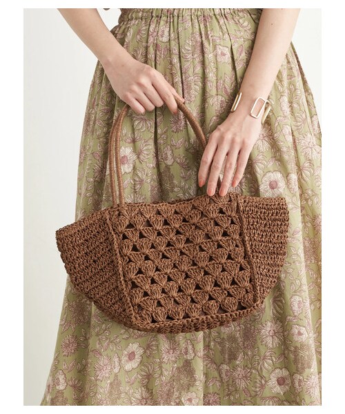 Earth Music Ecology アース ミュージック エコロジー アースミュージックアンドエコロジー の シェル編みペーパーバッグ 財布 小物 Wear