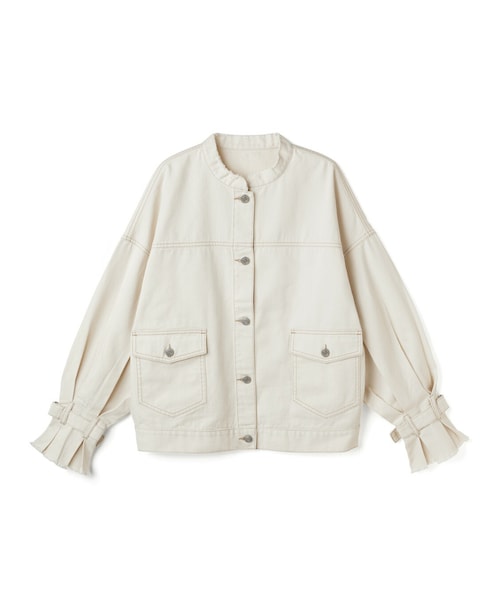 GRL(グレイル)の「キャンディスリーブツイルジャケット(ダウンジャケット/コート・レディース・アイボリー・F)」の1枚目の写真