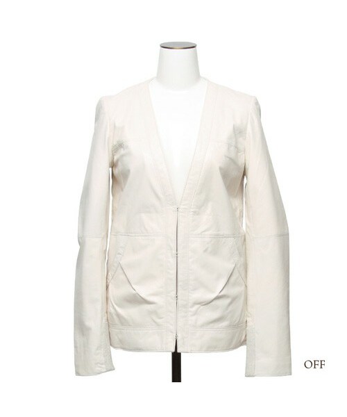 MURIEL&MERCURIA（マリエルアンドマキュリア）の「レザージャケット（その他アウター・レディース・BLACK/MINT/MUSTARD/OFF/PINK・38）」の2枚目の写真