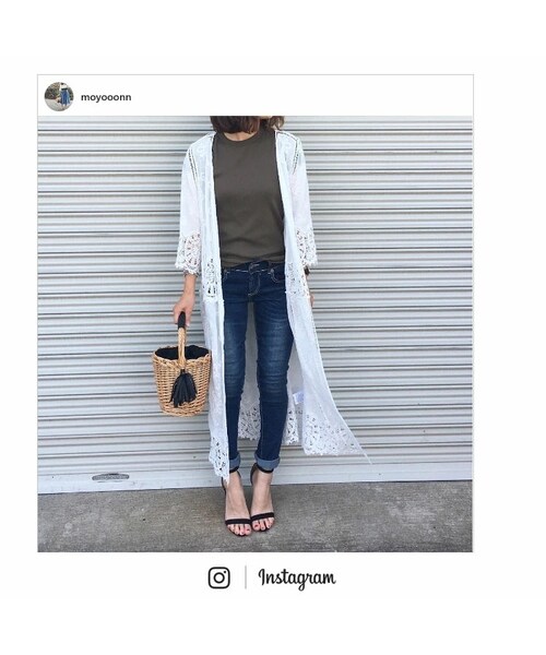 Sheson（シーズン）の「刺繍レースカーディガン（カーディガン/ボレロ・レディース・ホワイト/ブラック・FREE）」の7枚目の写真