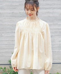 シャーリングフリルブラウス[c1k2829b]