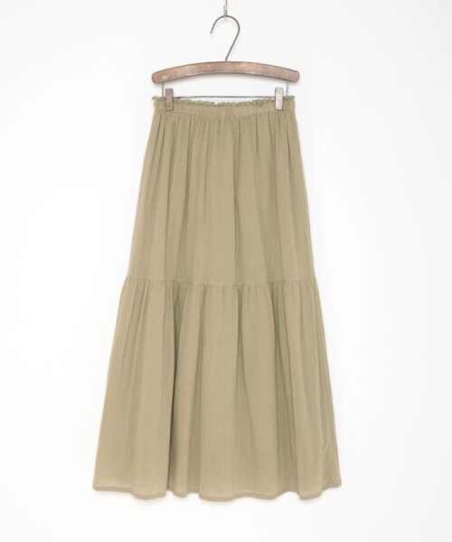Crisp（クリスプ）の「フリルティアードスカート[c2k2811]（スカート・レディース・カーキ/マスタード/ホワイト・FREE）」の5枚目の写真