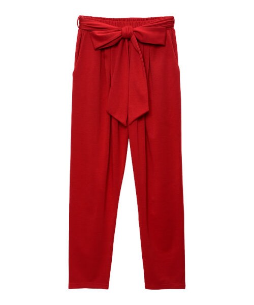 Re:EDIT（リエディ）の「ウエストリボンハイウエストテーパードパンツ（パンツ・レディース・ブラック/グレー/チャコールグレー/ワイン/モスグリーン/ネイビー・M）」の6枚目の写真