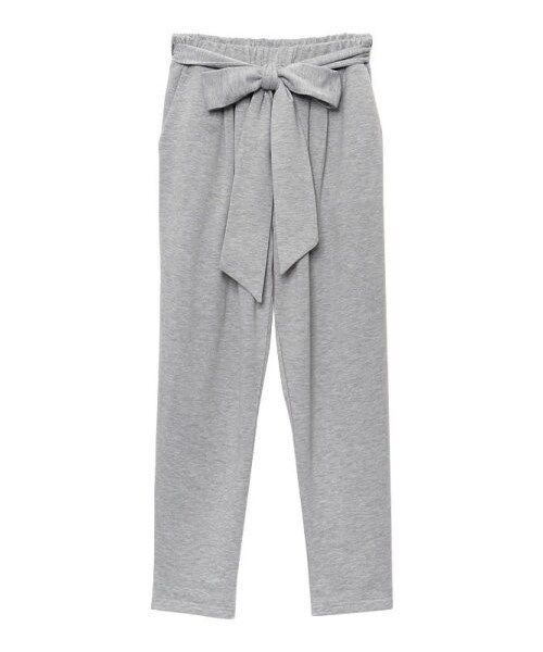 Re:EDIT（リエディ）の「ウエストリボンハイウエストテーパードパンツ（パンツ・レディース・ブラック/グレー/チャコールグレー/ワイン/モスグリーン/ネイビー・M）」の4枚目の写真