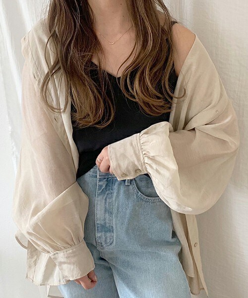 chocomee（チョコミー）の「インナーキャミ（キャミソール・レディース・ホワイト/グリーン/ブラック・FREE）」の2枚目の写真