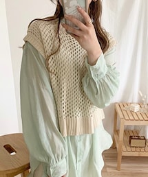 chocomee | メッシュショートベスト(ベスト)