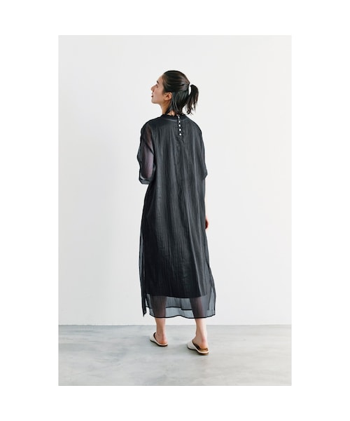 avecmoi(アヴェクモワ)の「アヴェクモワ シアーワンピース〈ブラック〉(レディースファッション > ワンピース・チュニック > ワンピース・レディース・ブラック・(身幅60cm)/(身幅63cm)/(身幅57cm)/(身幅54cm))」の8枚目の写真