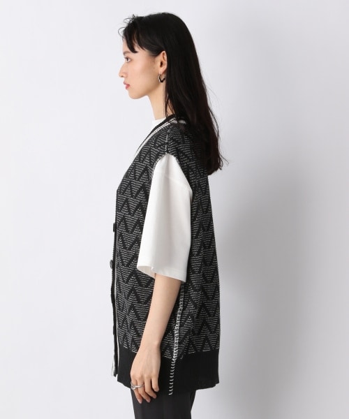 JEANASIS(ジーナシス)の「7Gジャガード2WAYベスト(トップス・ブラック()/グレーピンク()/ネイビーグリーン())」の10枚目の写真