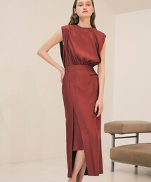 city（シティ）の「ヴィンテージキュプラアシメスリットワンピース（ワンピース/ドレス）」