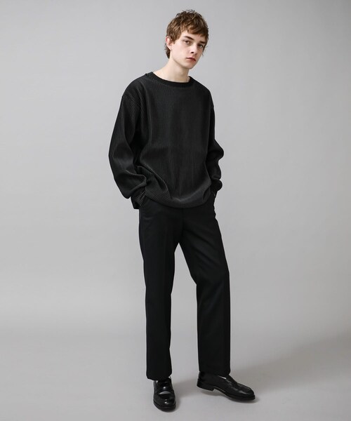 KIIT（キート）の「STUDIOUS別注 STRAIGHT PANTS（その他・メンズ・GREY/BLACK・1/2）」の2枚目の写真