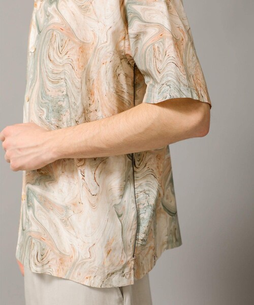 08sircus(ゼロエイトサーカス)の「Marble print piping o/c shirt(その他・メンズ・PINK/OLIVE・4/5)」の18枚目の写真