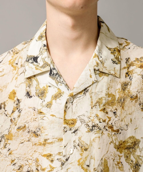 08sircus(ゼロエイトサーカス)の「Marble print piping o/c shirt(その他・メンズ・PINK/OLIVE・4/5)」の7枚目の写真