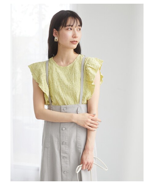 Green　Parks（グリーンパークス）の「・SUGAR SPOON カラーツイルジャンスカ（ワンピース/ドレス・アイボリー/グレー/ブラック/イエロー・F）」の4枚目の写真