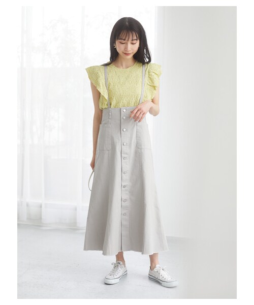 Green　Parks（グリーンパークス）の「・SUGAR SPOON カラーツイルジャンスカ（ワンピース/ドレス・アイボリー/グレー/ブラック/イエロー・F）」の22枚目の写真