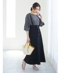 Green　Parks | ・SUGAR SPOON カラーツイルジャンスカ(ワンピース/ドレス)