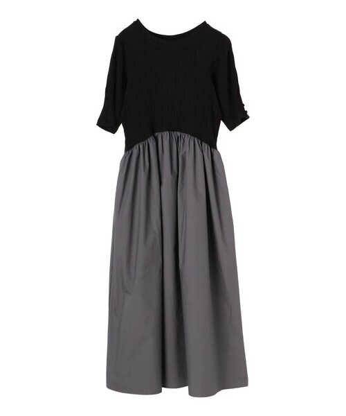 Green　Parks（グリーンパークス）の「・SUGAR SPOON イソザイドッキングワンピ（ワンピース/ドレス・アイボリー/ブラック/ベージュ・F）」の16枚目の写真