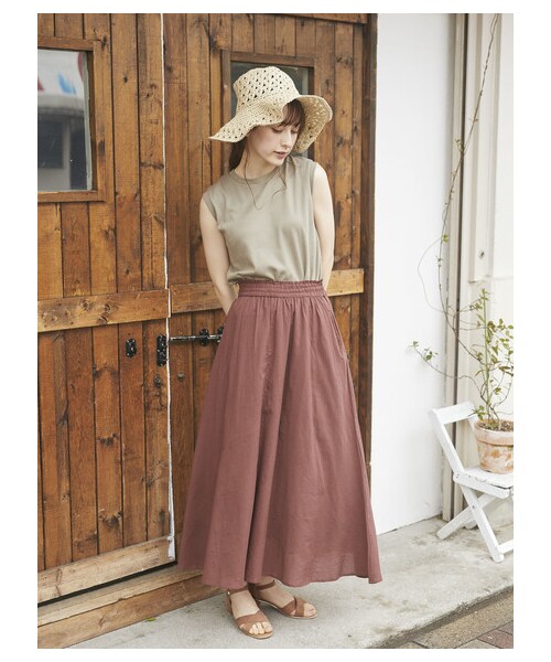 earth music&ecology(アースミュージックアンドエコロジー)の「クロッシェハット(帽子・ナチュラル/ブラウン・F)」の6枚目の写真