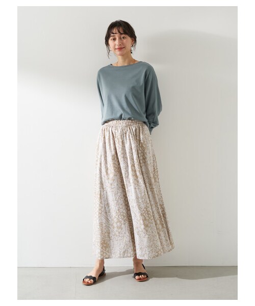 earth music&ecology（アースミュージックアンドエコロジー）の「旅するスカート（スカート・ベージュ/カーキ/ダークネイビー/ピンクベージュ・F）」の17枚目の写真