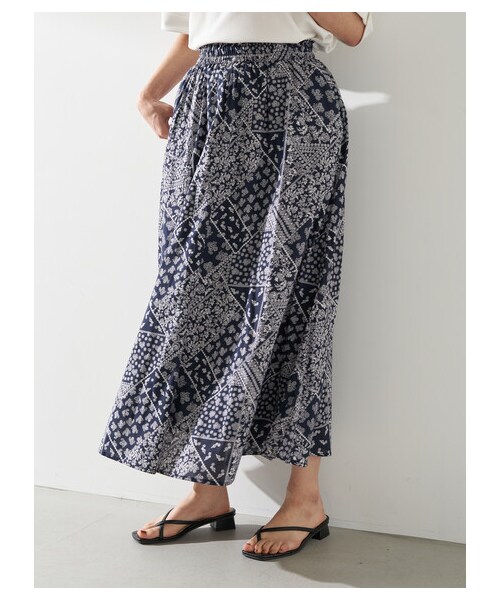 earth music&ecology（アースミュージックアンドエコロジー）の「旅するスカート（スカート・ベージュ/カーキ/ダークネイビー/ピンクベージュ・F）」の20枚目の写真