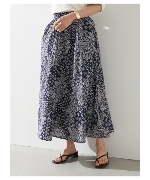 earth music&ecology（アースミュージックアンドエコロジー）の「旅するスカート（スカート・ベージュ/カーキ/ダークネイビー/ピンクベージュ・F）」の21枚目の写真