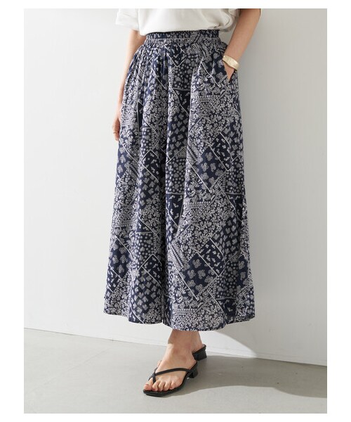 earth music&ecology（アースミュージックアンドエコロジー）の「旅するスカート（スカート・ベージュ/カーキ/ダークネイビー/ピンクベージュ・F）」の18枚目の写真