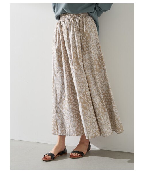 earth music&ecology（アースミュージックアンドエコロジー）の「旅するスカート（スカート・ベージュ/カーキ/ダークネイビー/ピンクベージュ・F）」の13枚目の写真
