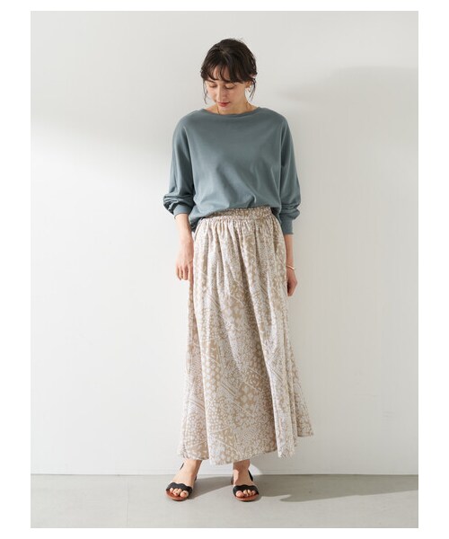 earth music&ecology（アースミュージックアンドエコロジー）の「旅するスカート（スカート・ベージュ/カーキ/ダークネイビー/ピンクベージュ・F）」の16枚目の写真
