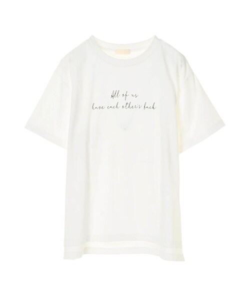 earth music&ecology（アースミュージックアンドエコロジー）の「Stay true to yourself BOX Tシャツ（トップス・オフホワイト/ブラック/サックスブルー・F）」の12枚目の写真